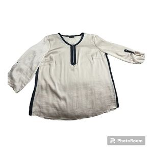 Gerry Weber silky blouse in cream and ink